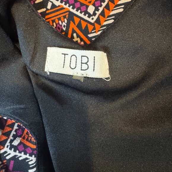 Tobi Mini Tank Dress Red Burgundy Aztec Print Boho Sleeveless Pullover Size M - Picture 6 of 14